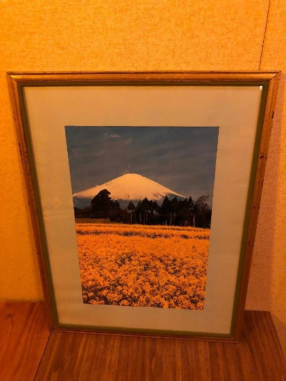 Framed Art Print Displayed at Mt Fuji Inn in Omaha, NE