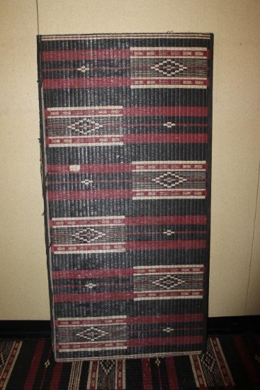 Tatami Wicker Floor Panel, Hand Sewn by Alice Kaya Approx. 72" x 36"