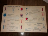 Large Vintage Mai Tai Lounge Drink Menu w/ Color Insert w/ Drink Images