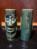 Dead Stock Mt Fuji Inn Mai Tai Lounge Tiki Glass, Color Green, One of Four New w/ Box, 1 Tiki Glass