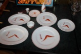 Authentic Mt Fuji Inn Restaurant China Set, Set of 10, Actually Used at Mt Fuji Inn, Omaha, NE