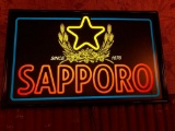 Sopporo Lighted Beer Sign from Mt Fuji Inn & Mai Tai Lounge Omaha, NE - Working