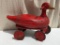 Vintage Red Goose Shoes Ride On Toy, Wooden, 16