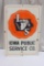 IPS Iowa Public Service Co. Porcelain Sign, Single Sided