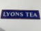 Vintage Lyons Tea Single Sided Porcelain Sign, 27