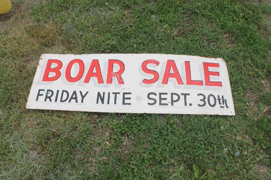 Boar Sale Sign on Masonite