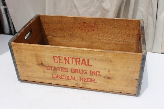 Central States Drug Inc. Lincoln, NE Wooden Crate