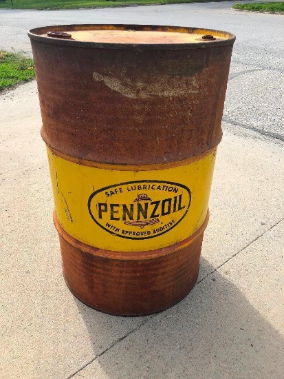 Pennzoil Oil Co. 55 Gallon Oil Barrel / Drum