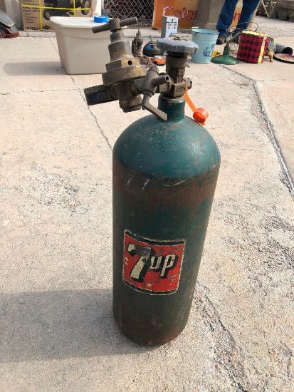 Antique 7-Up Co2 Bottle, 28" Tall
