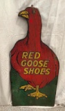 Red Goose Shoes Wooded Sidewalk Sign, Double Sided Die Cut, 42