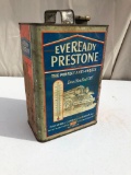 Eveready Prestone 1 Gallon Tin Can