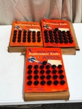 NOS Replacement Knobs for Car Window Handles on Cardboard Advertising Display, Ct. 3
