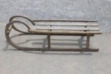 Wooden Ram's Curl Childs Sled