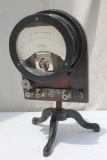 Early Tripod DC Volt Meter, Cast Iron by Welch