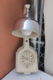 Wall Mounted Clock and Light Combo, Industrial