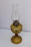Victorian Kerosene Lamp, Amber Pattern