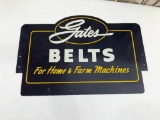 Gates Belt Double Sided Tin Sign