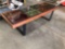 Unusual Mid-Century Modern 8 Glass Panel Coffee Table, 51in x 18in x 15in h - 1in Thick Glass