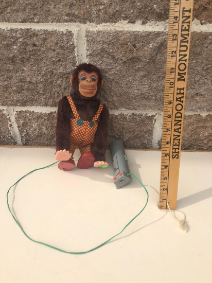 Vintage Battery Operated Remote Control Monkey, Japan, Clean Battery Box