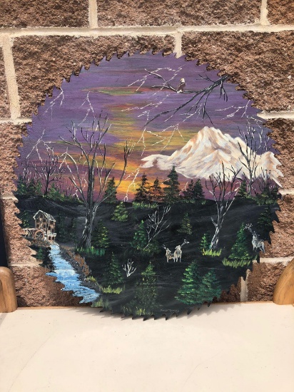 Hand Painted Buzz Saw Blade by Roger Donny 27?