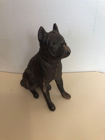 Cast Iron Dog Bank, 4?in
