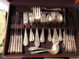 56 Piece Fontaine International Sterling Silver Flatware Set, 89.2 Ounces (Blades Not Weighed)
