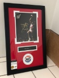 Signed Julius Erving Dr. J Framed Photo w/ COA