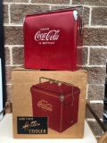 Vintage Metal Coca-Cola Cooler by Acton Mfg w/ Original Box, Tray & Papers