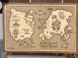 The world according to Ronald Reagan c. 1982 Poster on Cardboard 36? x 24?