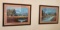 Lot of 2 Farm Prints, Framed