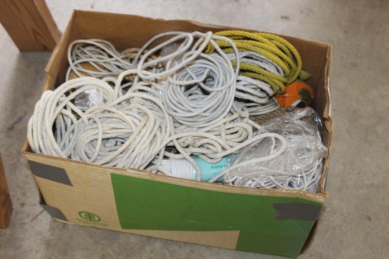 Box of Misc. Twine & Rope