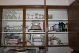 Contents of 3 Cabinets, Glasses, Casserole Dishes, Misc. Kitchen Supplies