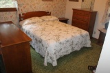 Forest Co. Bedroom Set, Queen Size Bed, Headboard, Frame, Chest of Drawers, Dresser, 2 End Tables