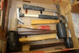 Lot of Rubber Mallets and 3 Hammers