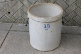 15 Gallon Ruckles Stoneware Crock, See Pictures For Condition