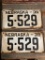 Matching 1939 Dodge County Nebraska License Plates