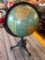 Antique Rand McNally & Co. Twelve Inch Globe w/ Claw & Ball Cast Iron Feet, Damaged, 22in