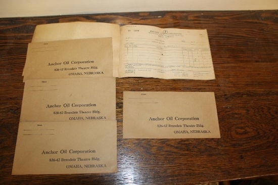 Anchor Oil Omaha, NE Envelopes and Bookelet
