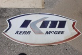 Large Tin Kerr McGee Sign, 60in x 37in