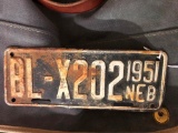 1951 Nebraska Motorcycle License Plate