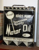 Wearwell Motor Oil Can, Western Auto Supply, 2 Gal.