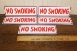 Lot of 5 NOS No Smoking Porcelain Signs