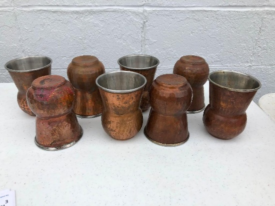 La Coppera Indian Copper / Stainless 12oz Drink Tumblers, Lot of 8