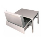 Steam Kettle Equipment Stand, Cleveland Range Model: ST28 w/ Sliding Drain Drawer & Splash Screen