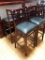 Lot of 4 Pub Chairs by K Furniture, Vinyl Seat Cushions, Wooden Framed, 44