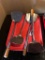 Lot of 4 Stainless Steel Wok Spatulas w/ Wooden Handles