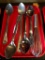 Lot of 3 Stainless Steel Basting Spoons, 2 Stainless Steel Slotted Spoons, 1 Stainless Steel Whisk