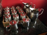 2 Stainless Steel Water Pitchers, 14 SS Tea Pots