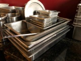 Lot of 4, Full Size Steam Table Pans (3) 1/9, (4) 1/6, 1 Divider