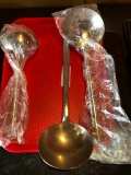 Lot of 3 Stainless Steel Wok Ladles